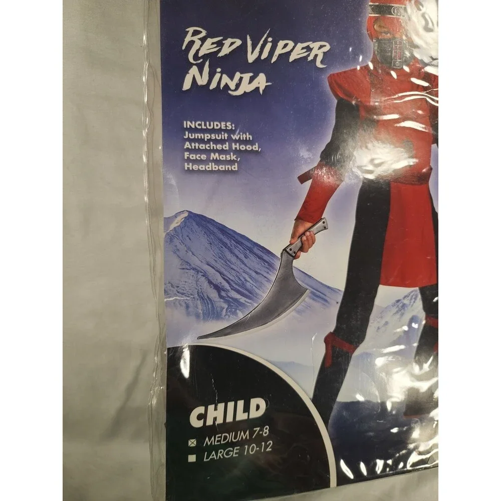 Spirit Halloween Red Viper Ninja Costume Child Medium 7-8